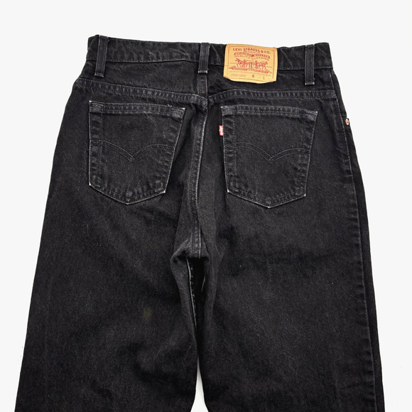 1993 Levi's 550 Black Denim High Rise Relaxed Tapered Jeans 11 29x31" USA Made - Picture 13 of 16